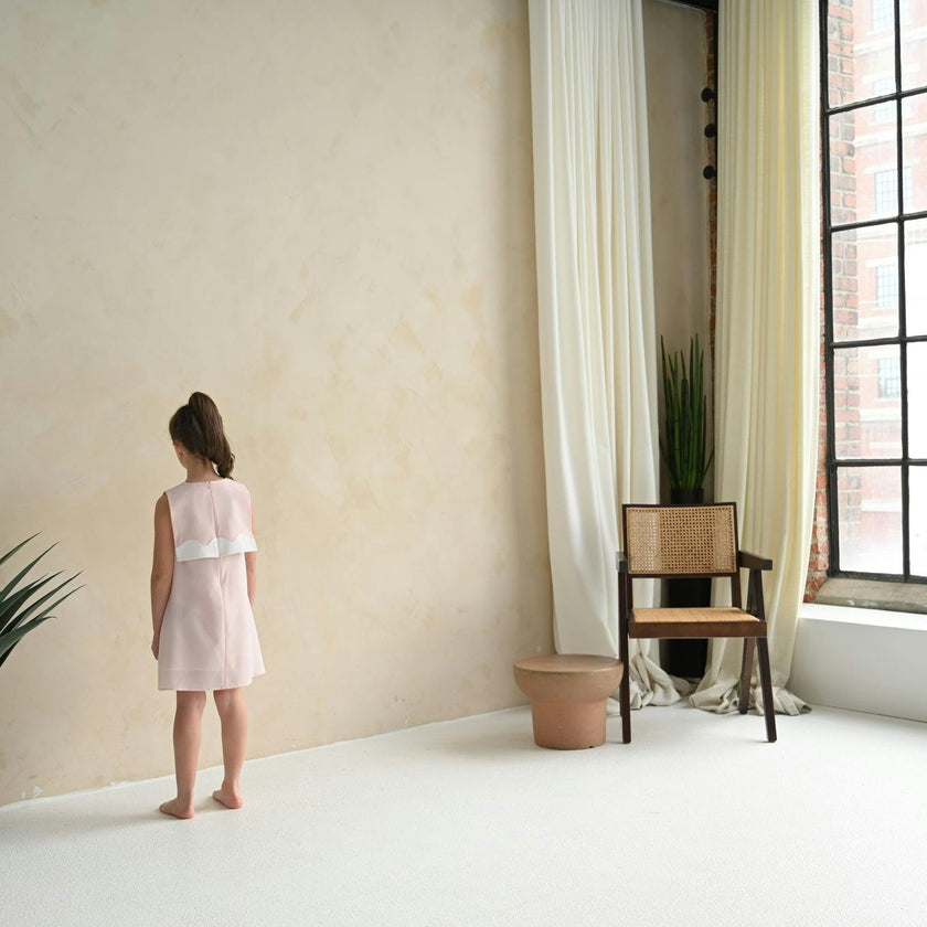 Lucy dress (blush pink/ivory)