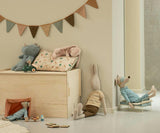 Sleeping bunny plush, Small - Powder