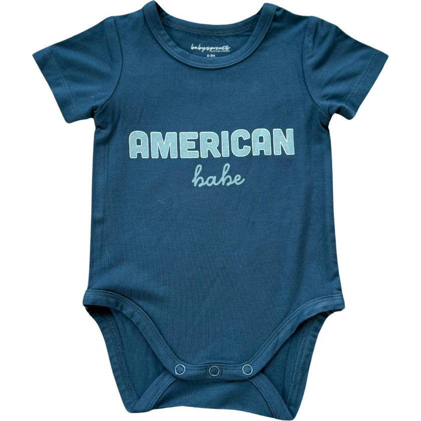 Baby Short Sleeve Bodysuit Retro America