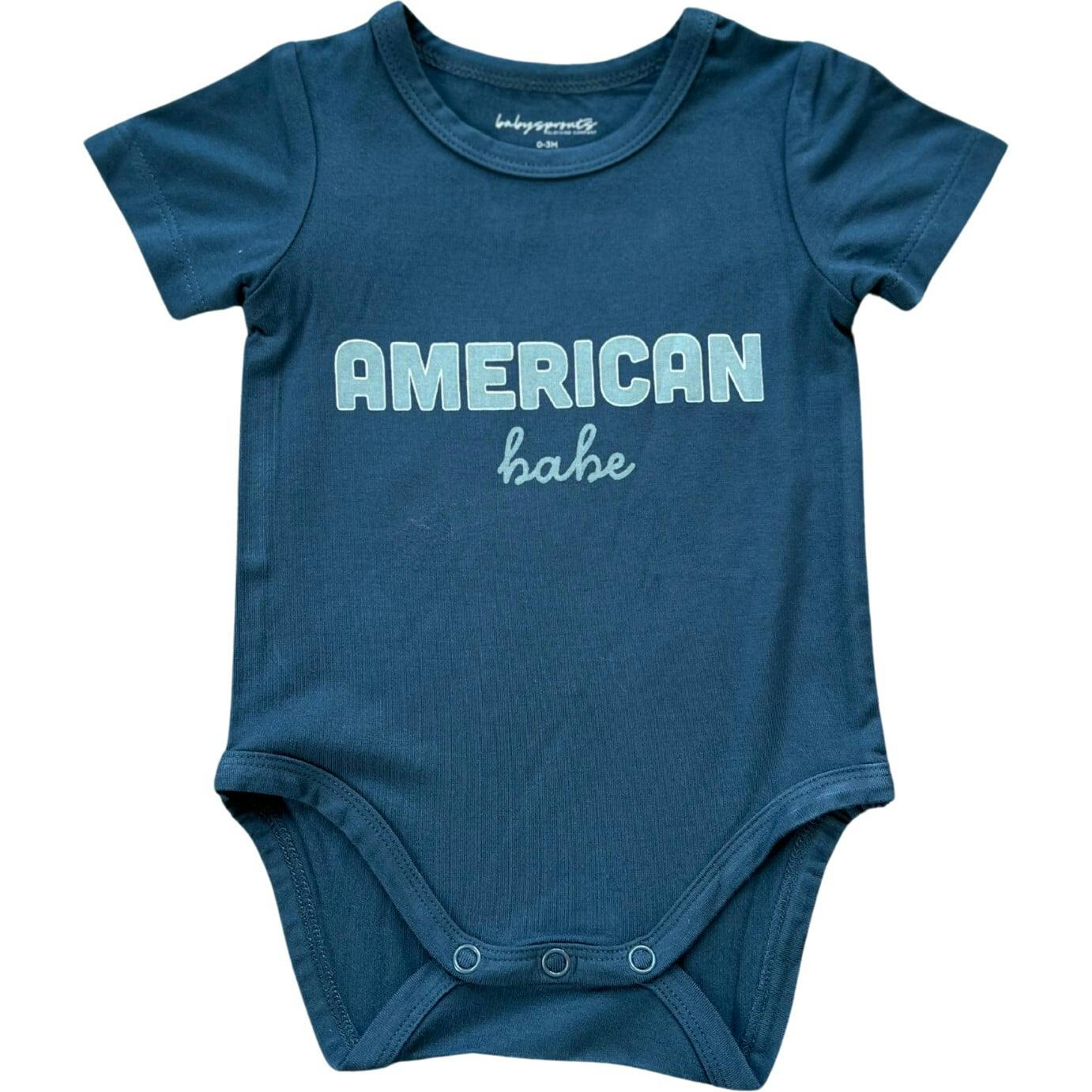 Baby Short Sleeve Bodysuit Retro America