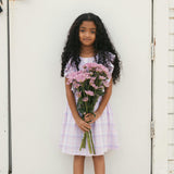 Linen Flutter Sleeve Pinafore Dress