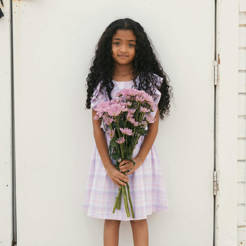 Linen Flutter Sleeve Pinafore Dress