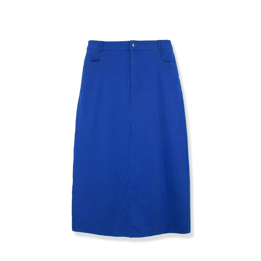 STRETCH COLORED DENIM  SKIRT