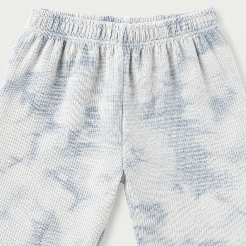 Marble Stripe Rib Hoodie and Jogger Set