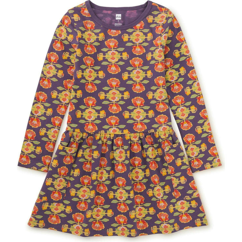 Long Sleeve Pocket Dress, Pink