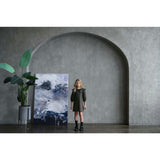 Rhea dress (khaki-charcoal)