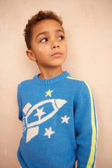 Striped Rocket Jumper | Hussar Blue