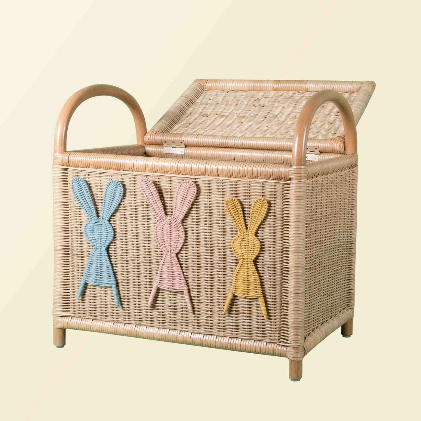 Anais Handcrafted Rattan Storage Trunk With Built-In Handles - Wicker