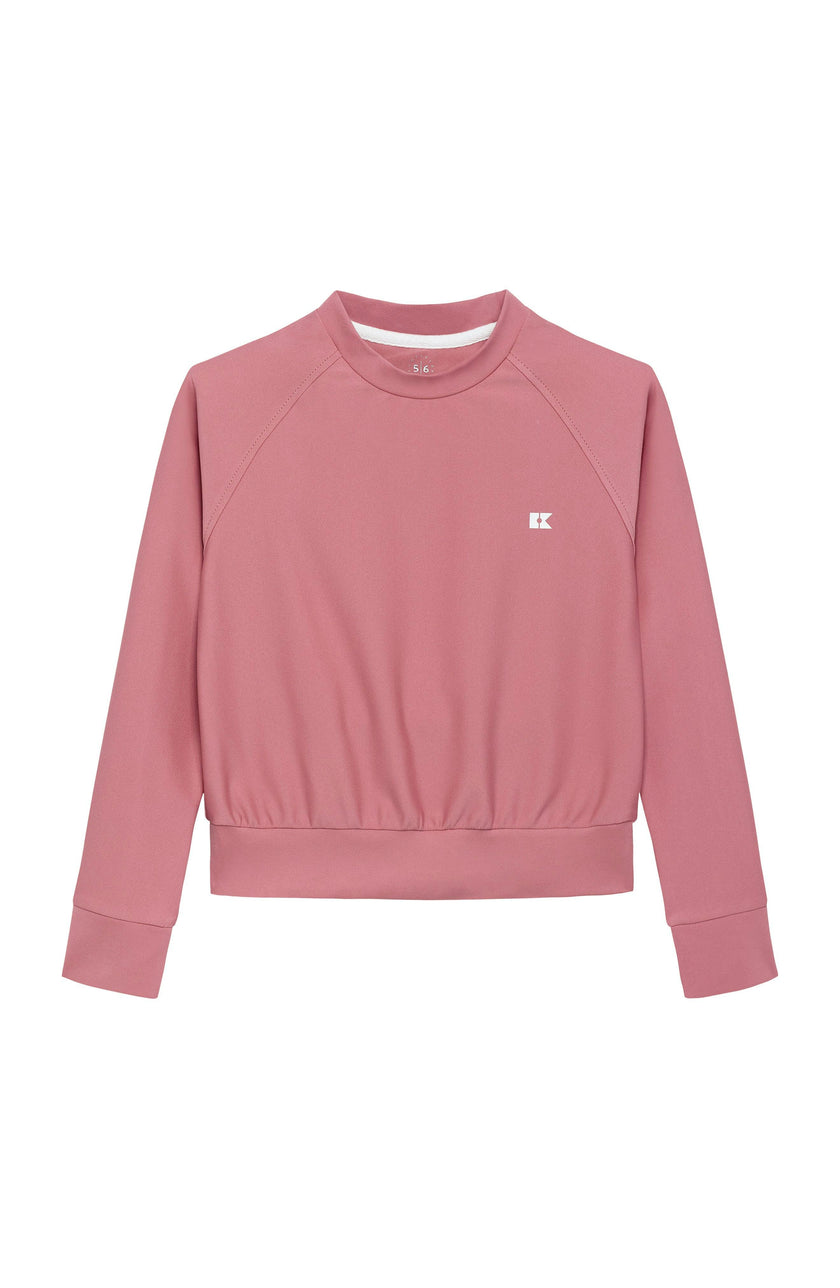 girls dusty pink crewneck