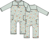 Baby Farm Faces - Romper with Contrast Sleeves