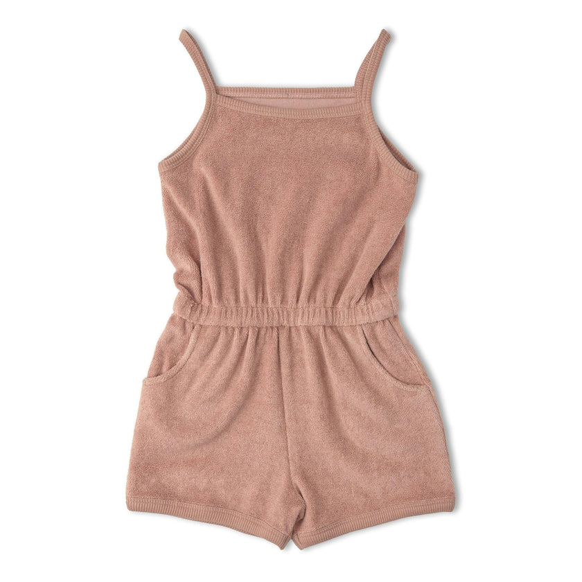 Organic Tank Romper - Clay