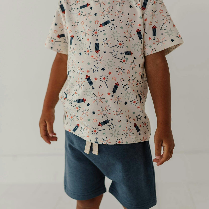 Boys Harem Shorts in Fireworks