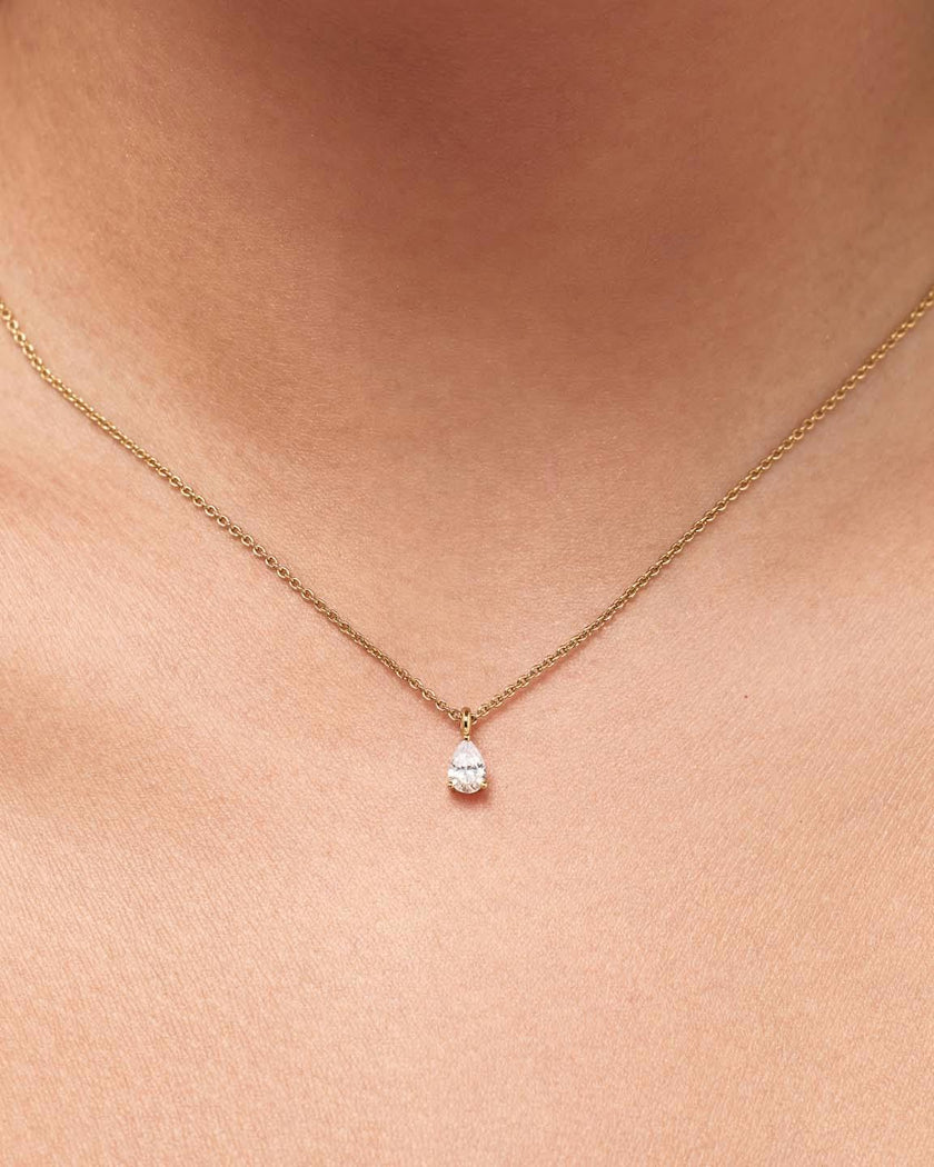 Delicate Solitaire Pendant - Elise Pendant