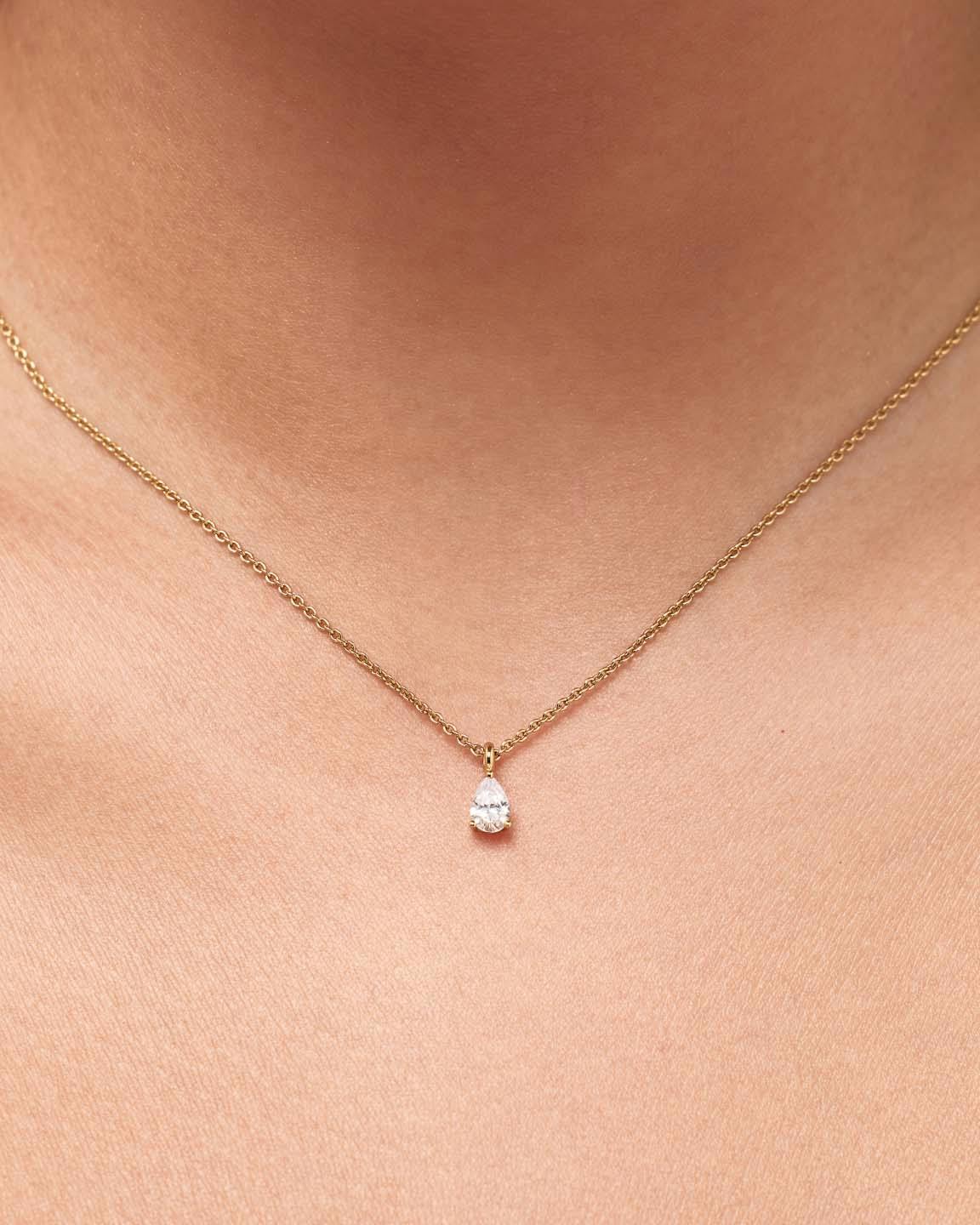 Delicate Solitaire Pendant - Elise Pendant