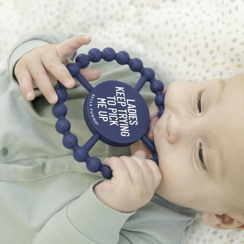 Ladies Pick Me Up Beaded Round Grip Silicon Teether