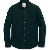 Men's Organic Long Sleeve Flannel Button Down Shirt, Green