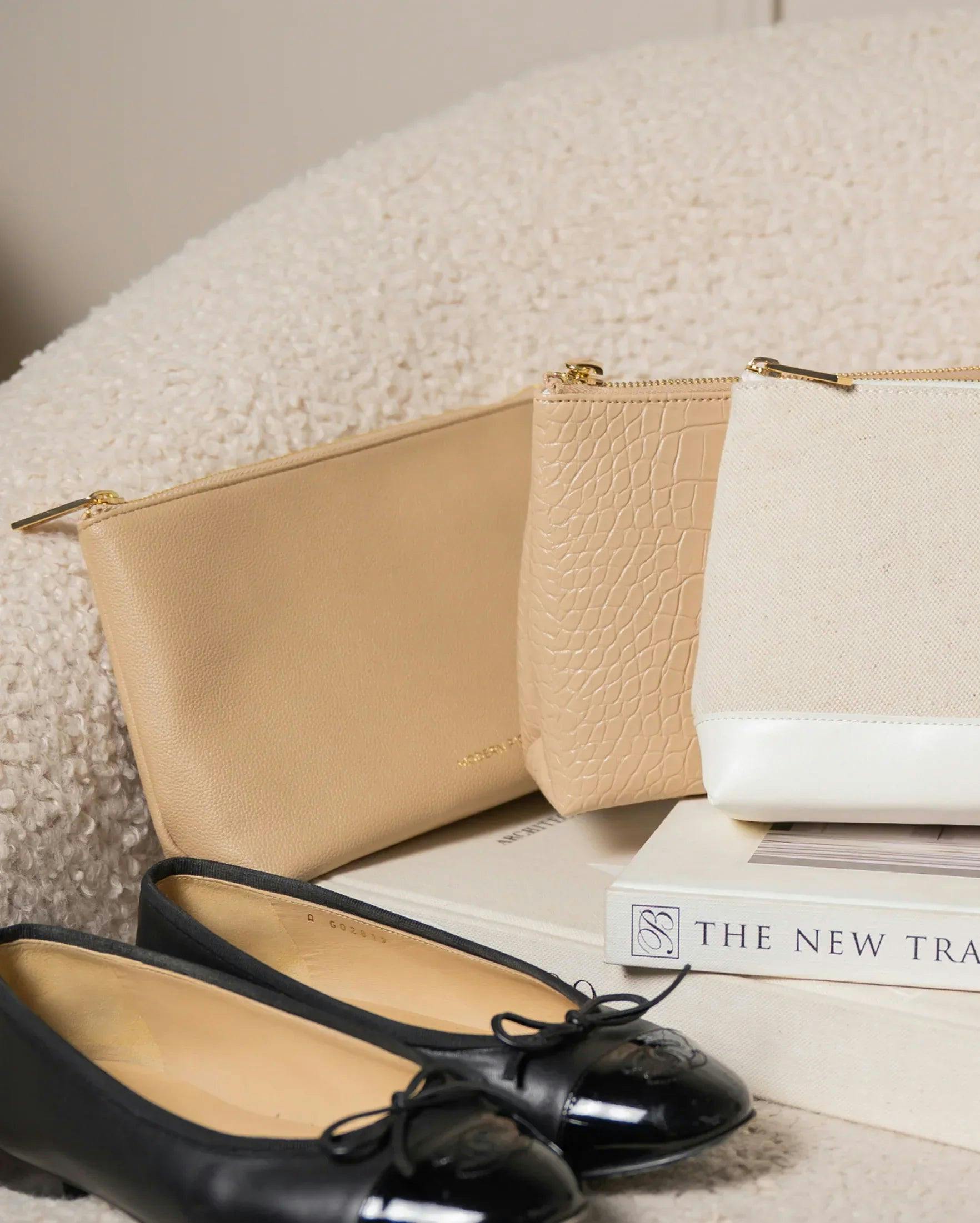 Insulated Small Snack Pouch, Cream Pebble