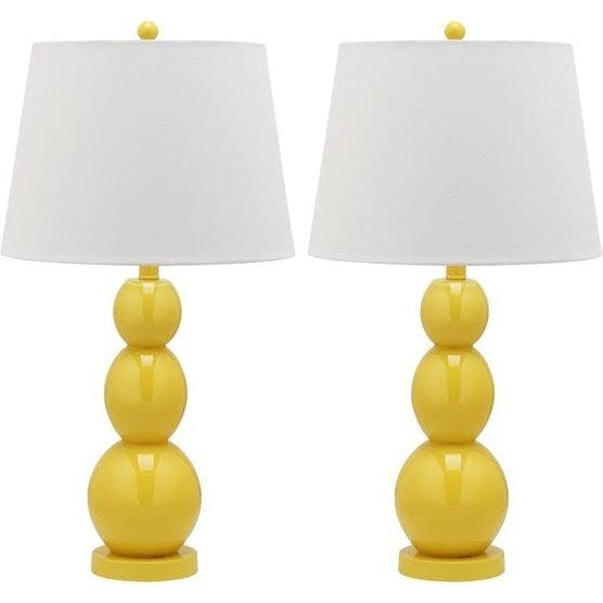 Set of 2 Jayne Three-Sphere Glass Lamps
