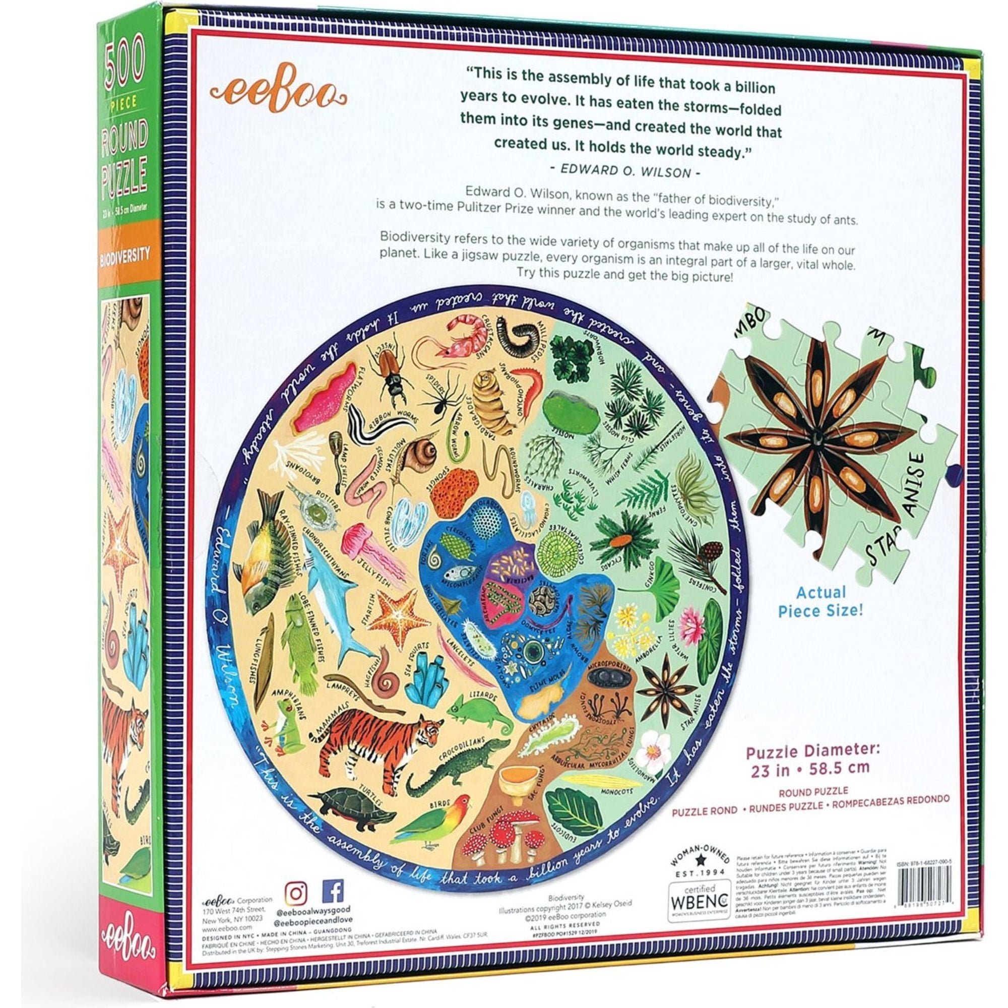 Piece and Love Biodiversity 500 Piece Jigsaw Puzzle