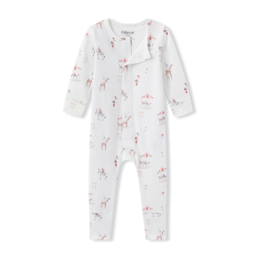 Organic Cotton Magnetic Footie Pajama - Cirque Enchanté