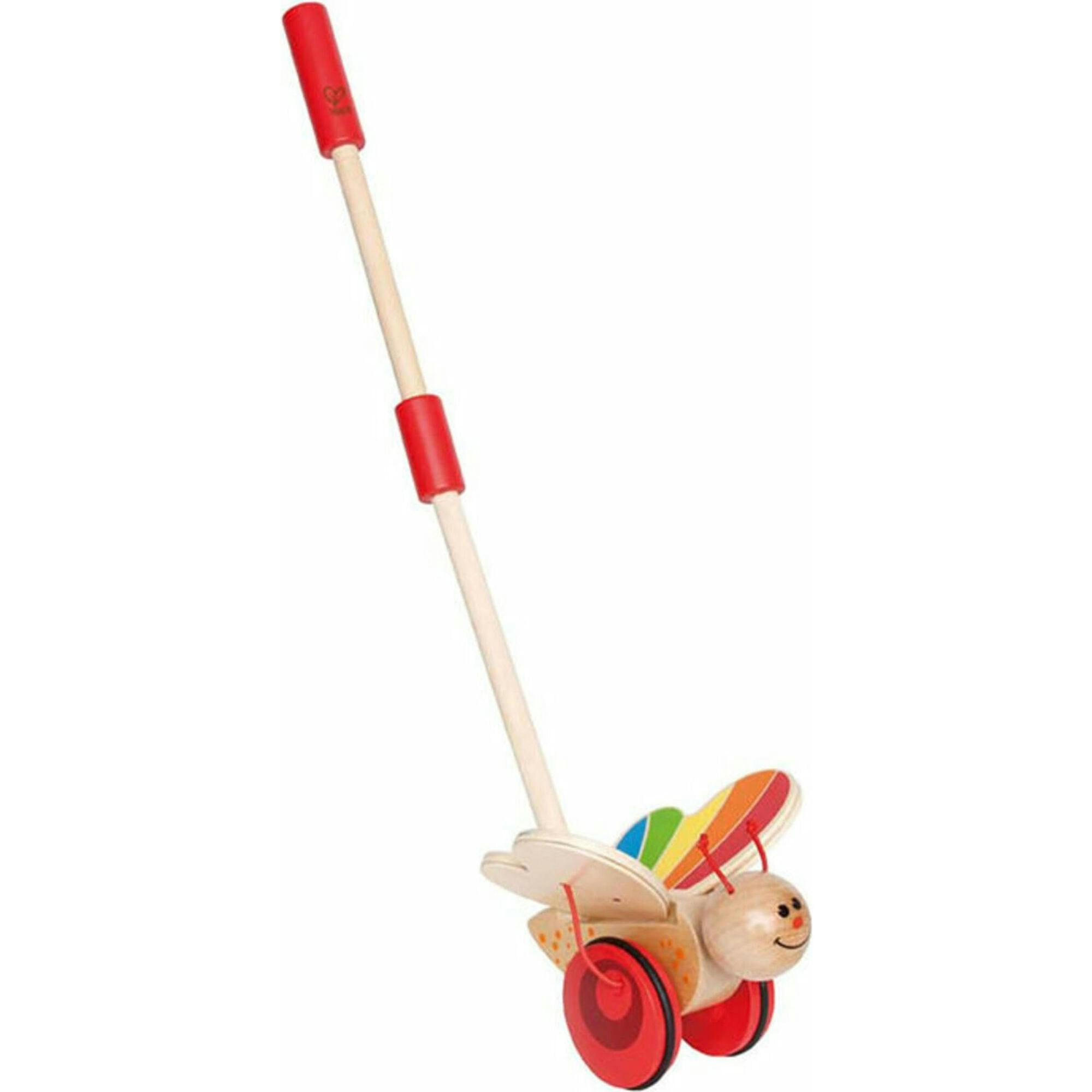 Wooden Push & Pull Walking Toy in Red