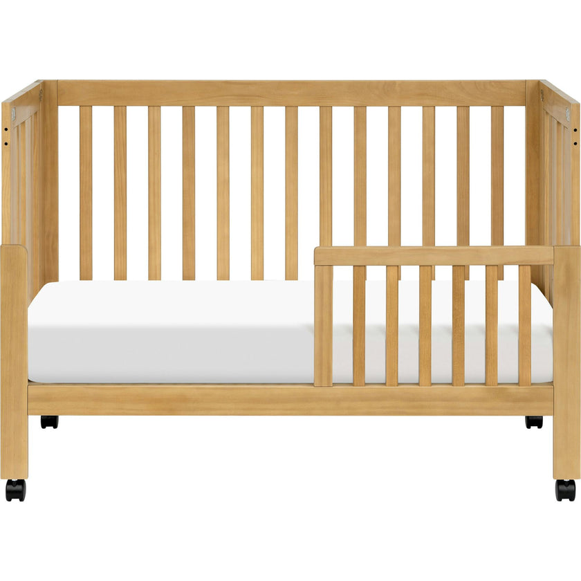 Maki Full-Size Portable Folding Crib With Toddler Bed Conversion Kit