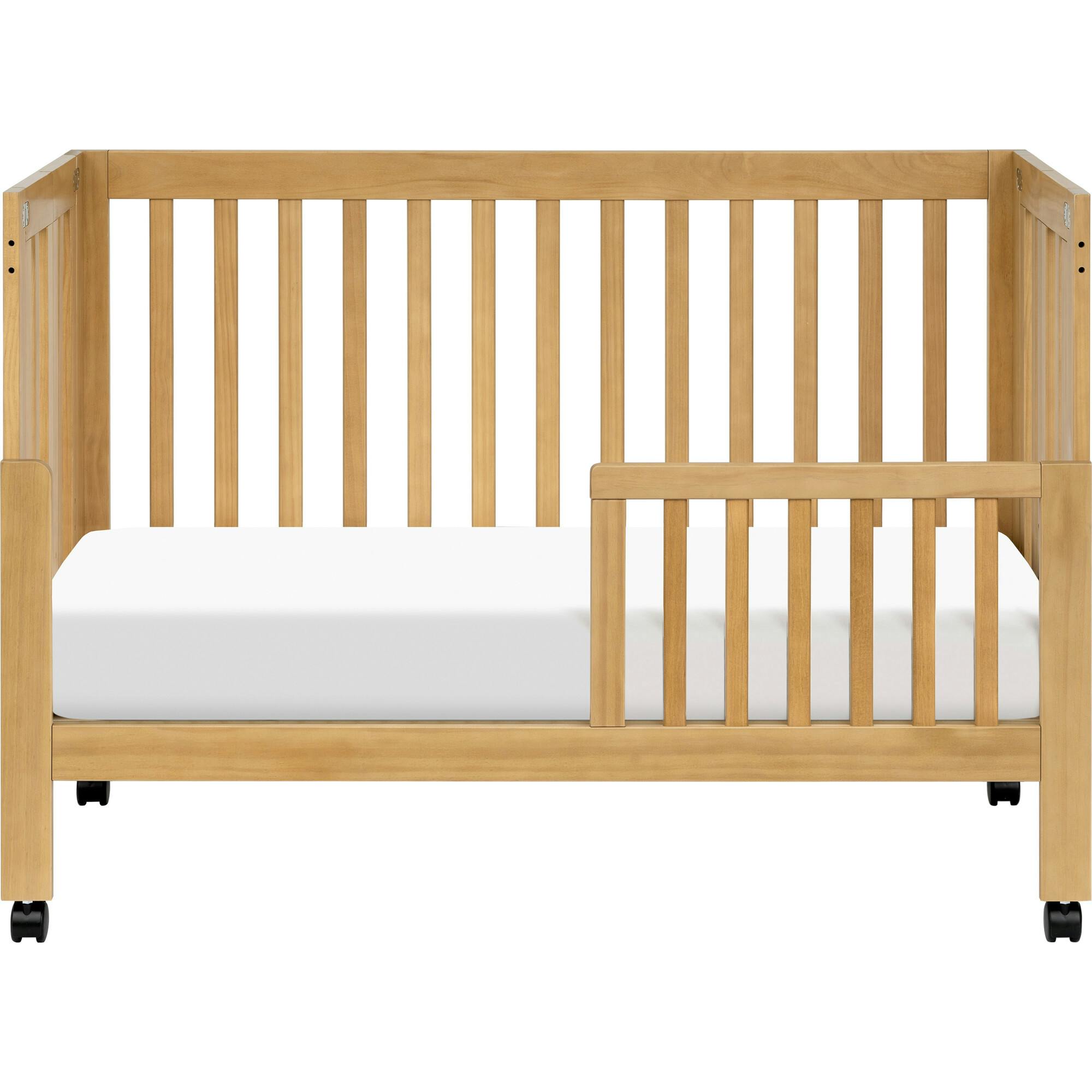 Maki Full-Size Portable Folding Crib With Toddler Bed Conversion Kit