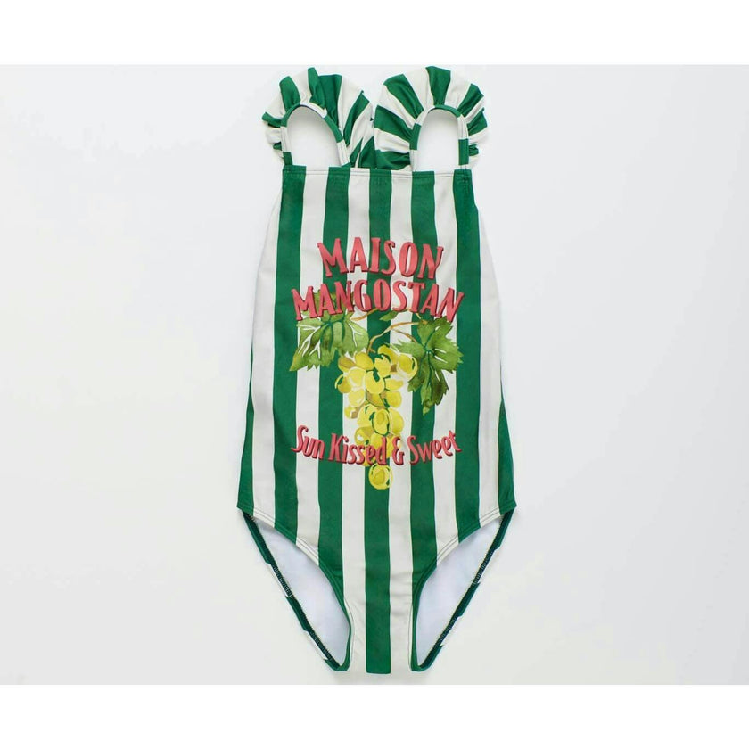 UVAS STRIPED SWIMSUIT GREEN