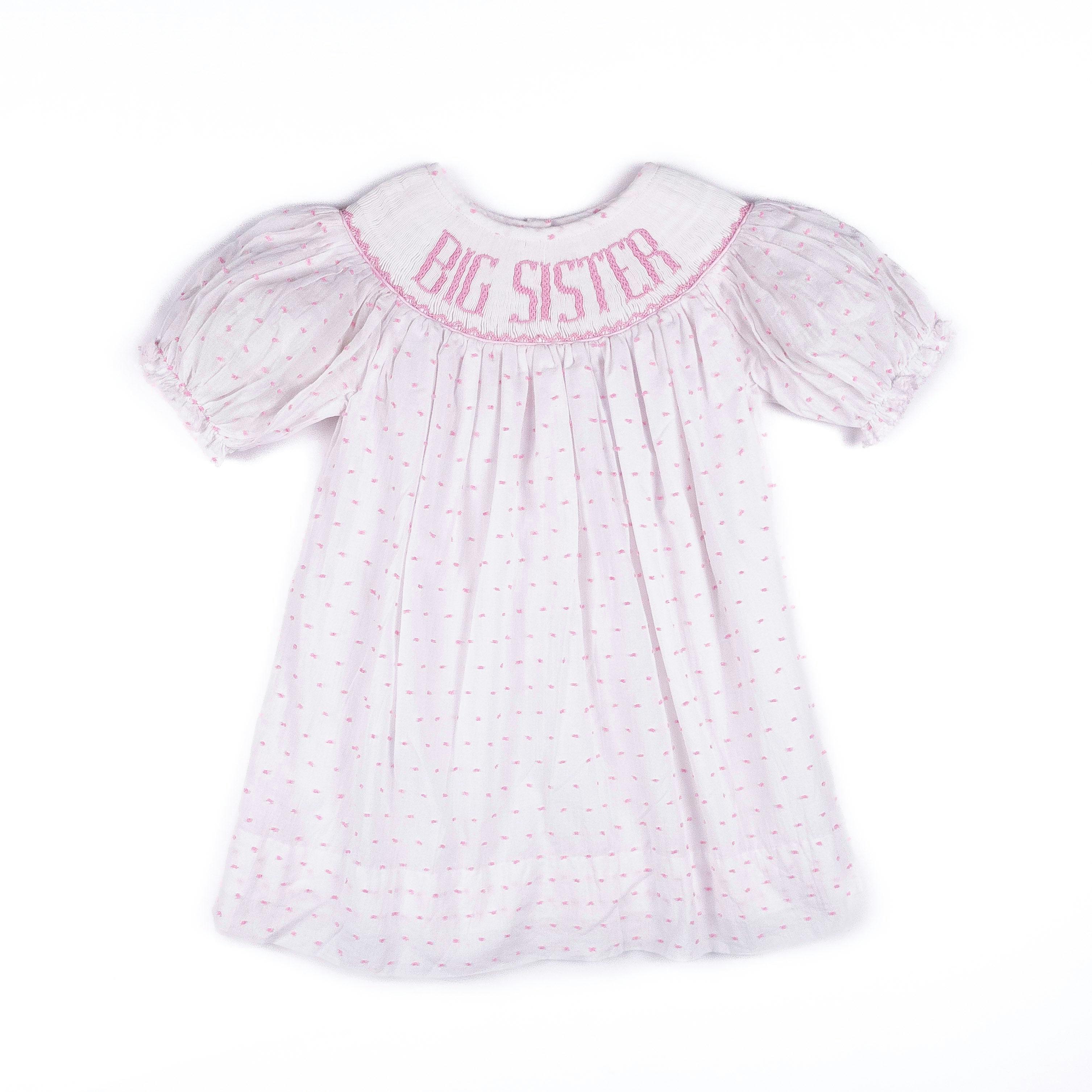 Big Sister Dress - Pink Swiss