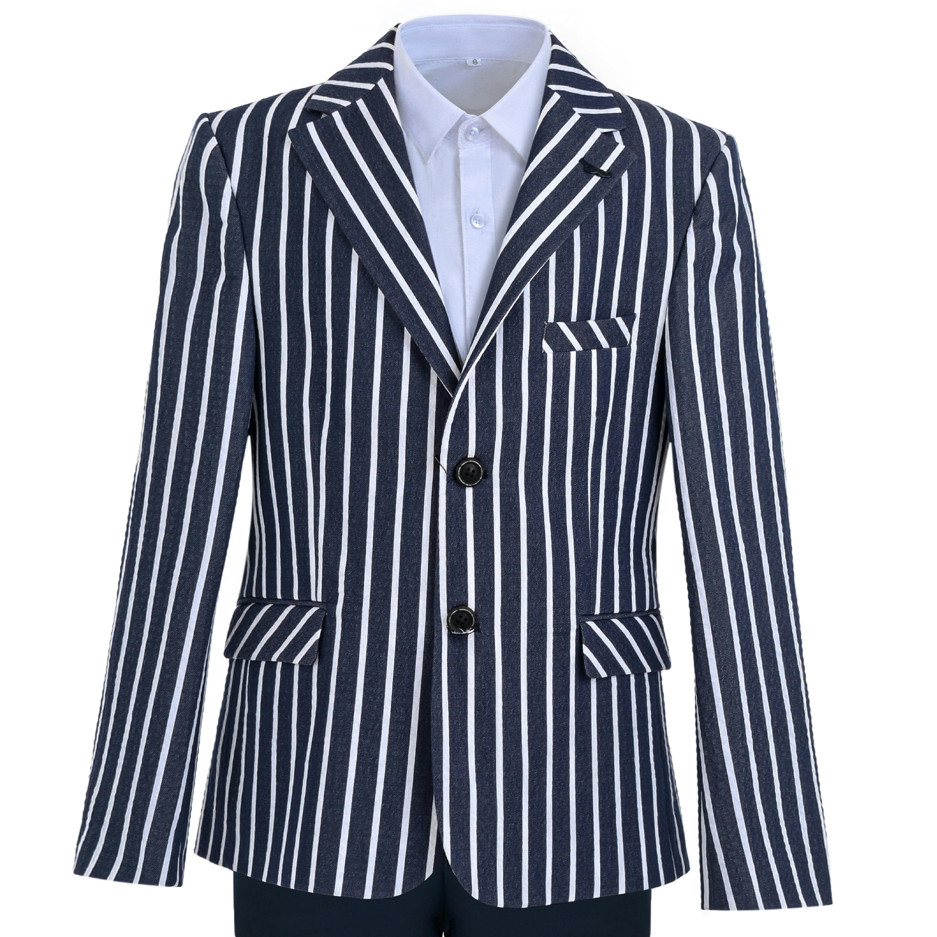 Navy Arthur Striped Tailored Suit