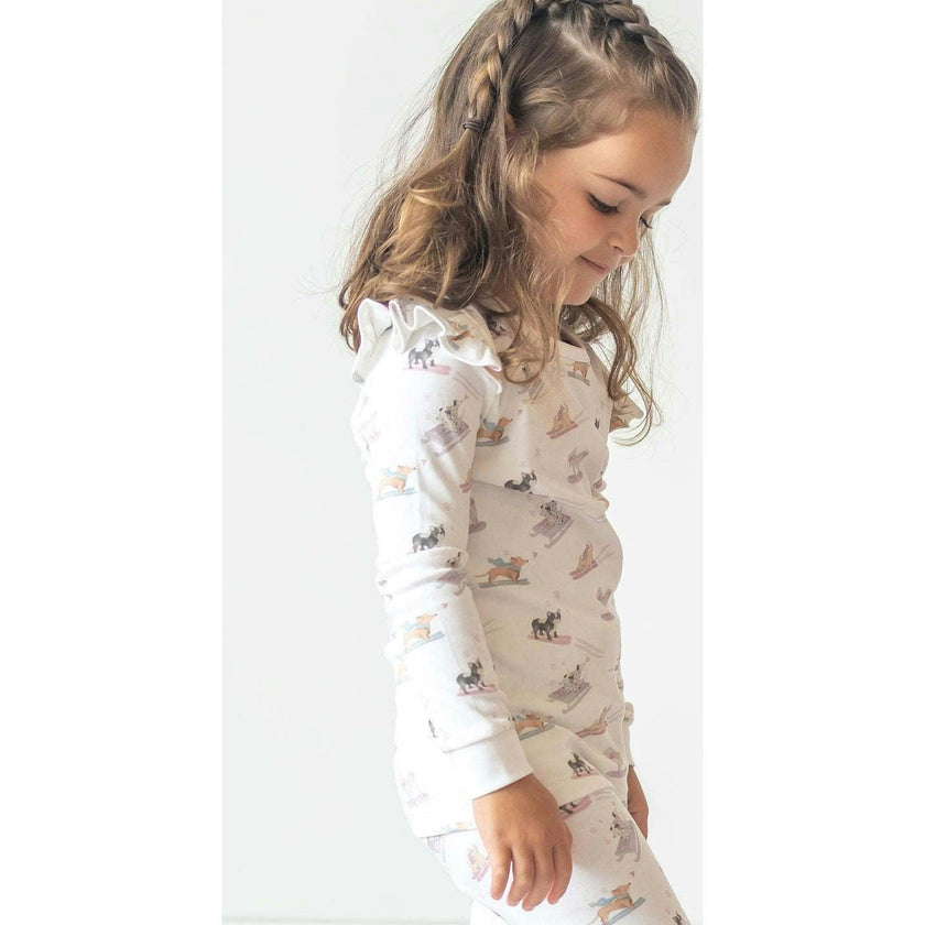 Ski Pups Girl Pima Long Pajama Set