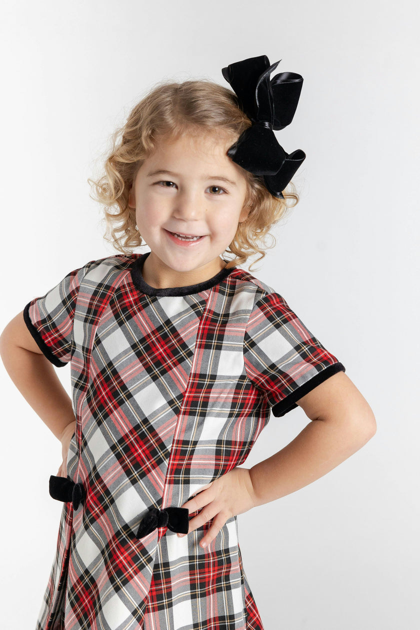 Tartan Plaid Dress With Bows