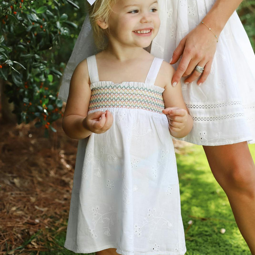 Rosie Dress in White Alyssum