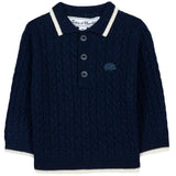 TARTINE ET CHOCOLAT Cableknit Baby Sweater - Marine