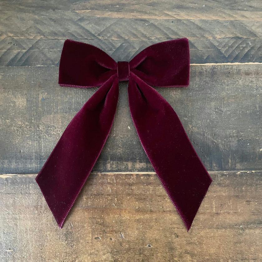 Big Velvet Bow, Burgundy