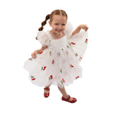 White Elysande Cherry Tulle Dress