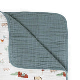 Original Cotton Muslin Quilt - Farmyard
