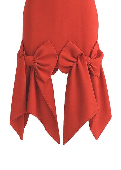 Radiant Red Elliston Bow-Tail Dress