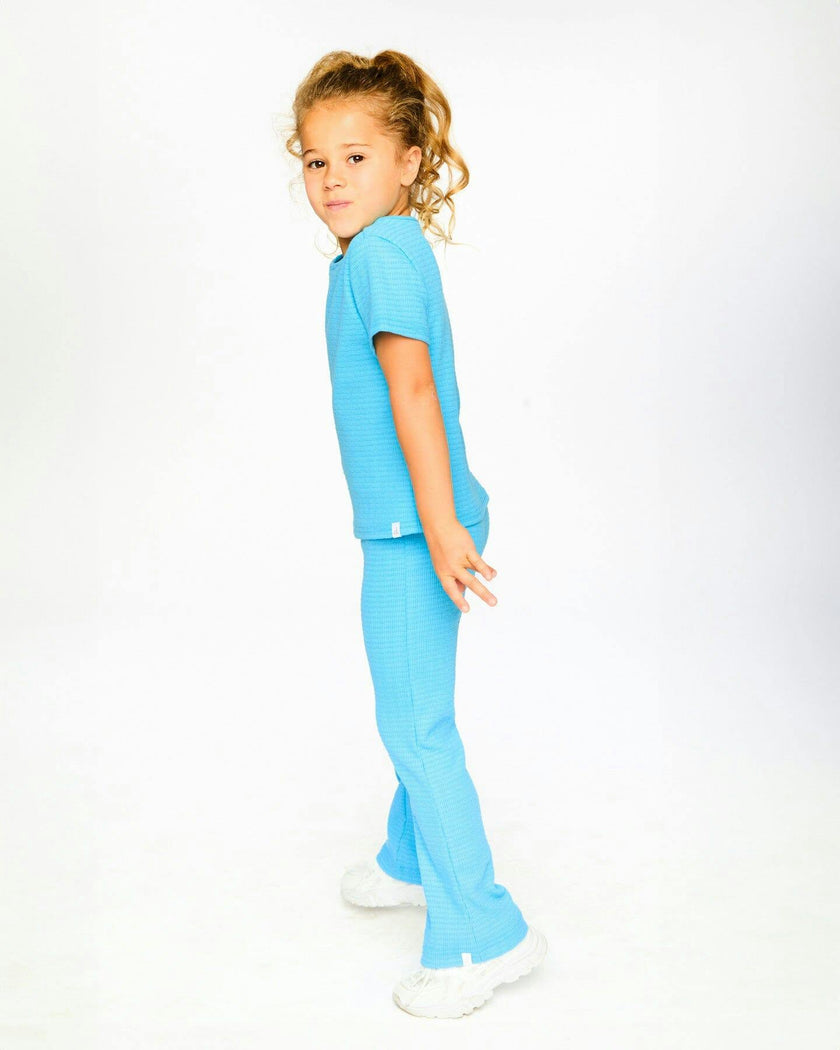 Crinkle Jersey Leggings Blue