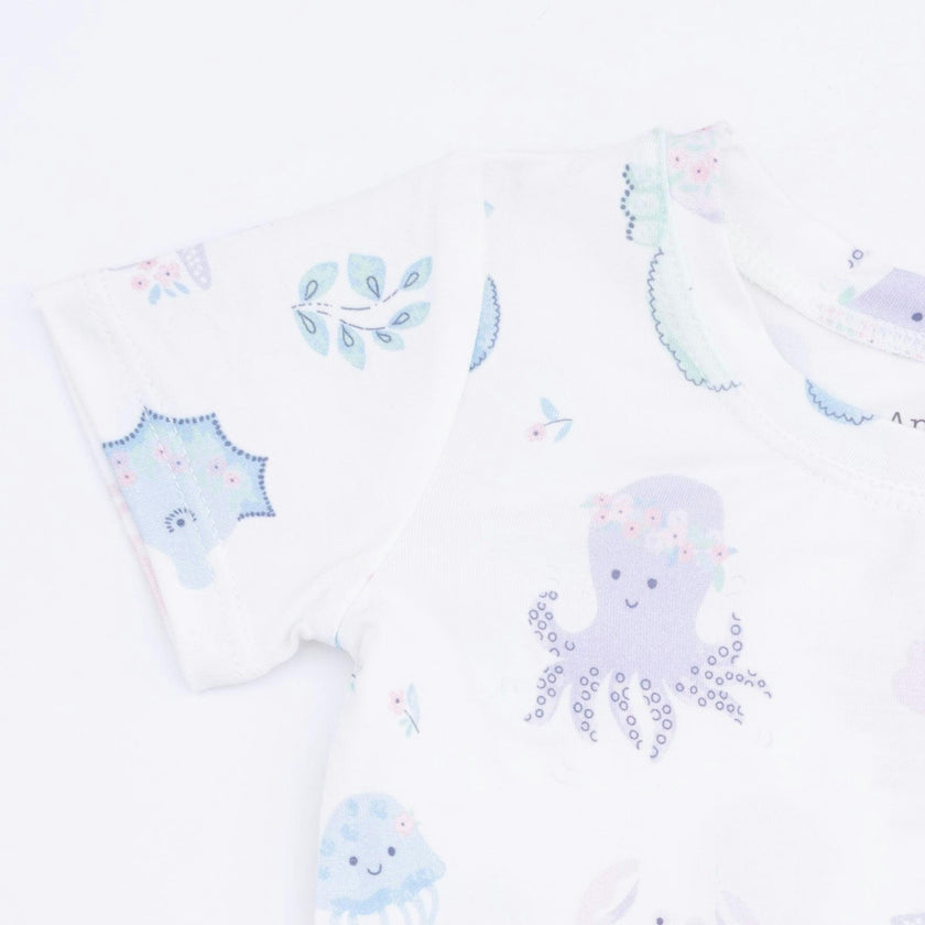 Floral Sea Creatures - Loungewear Short Set