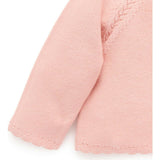 Scalloped Cardigan Guava Melange