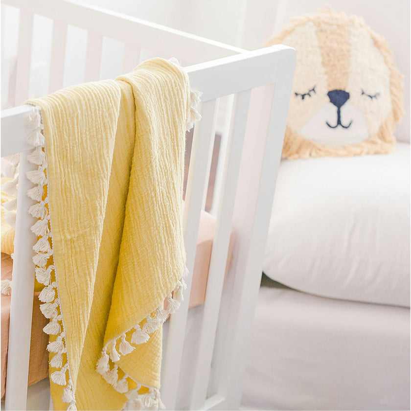 6 Layer Muslin Blanket Ochre