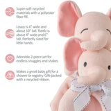 SNUGGLE + SHAKE - Baby Lovey Security Blanket Toy and Rattle Set
