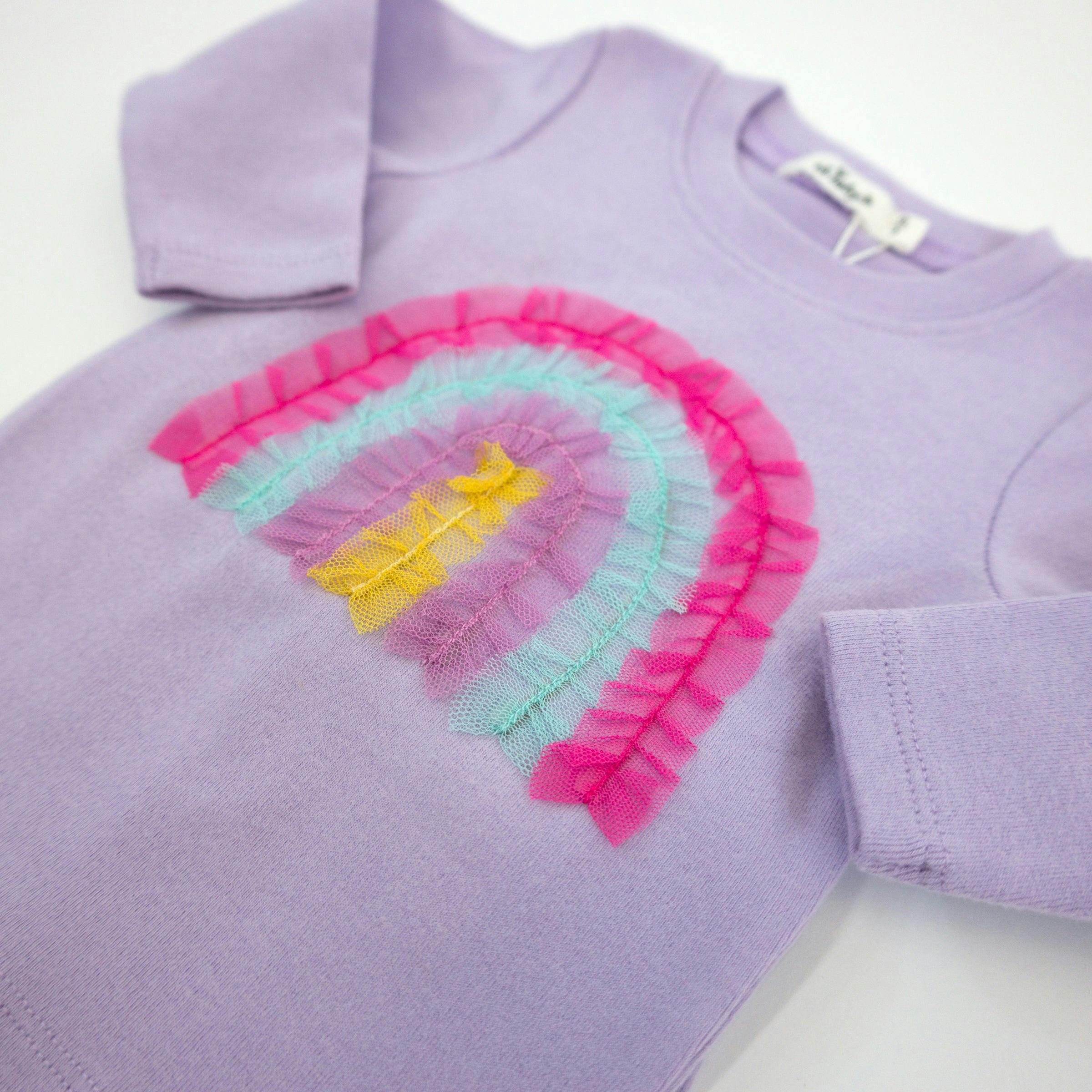 Bright Tulle Rainbow Applique Two Piece Set