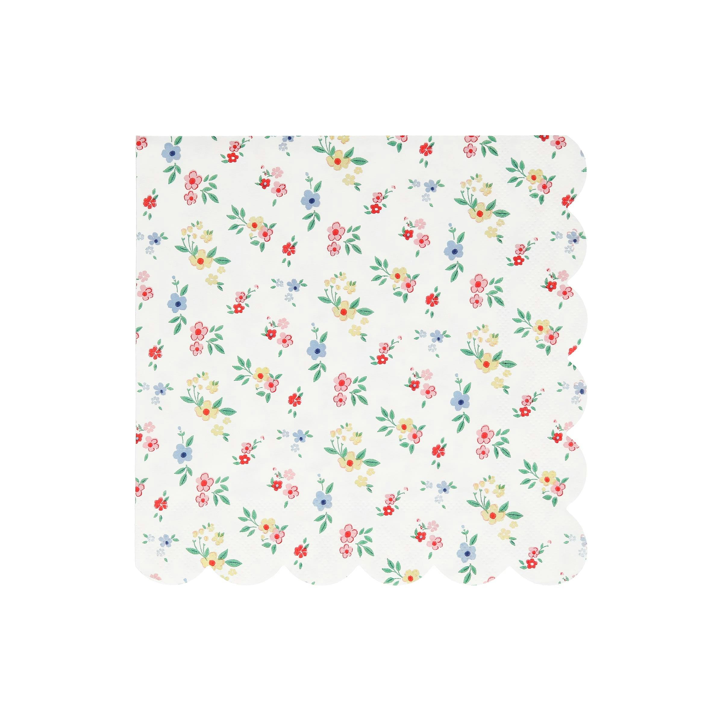 Ditsy Posy Scalloped Large Napkins