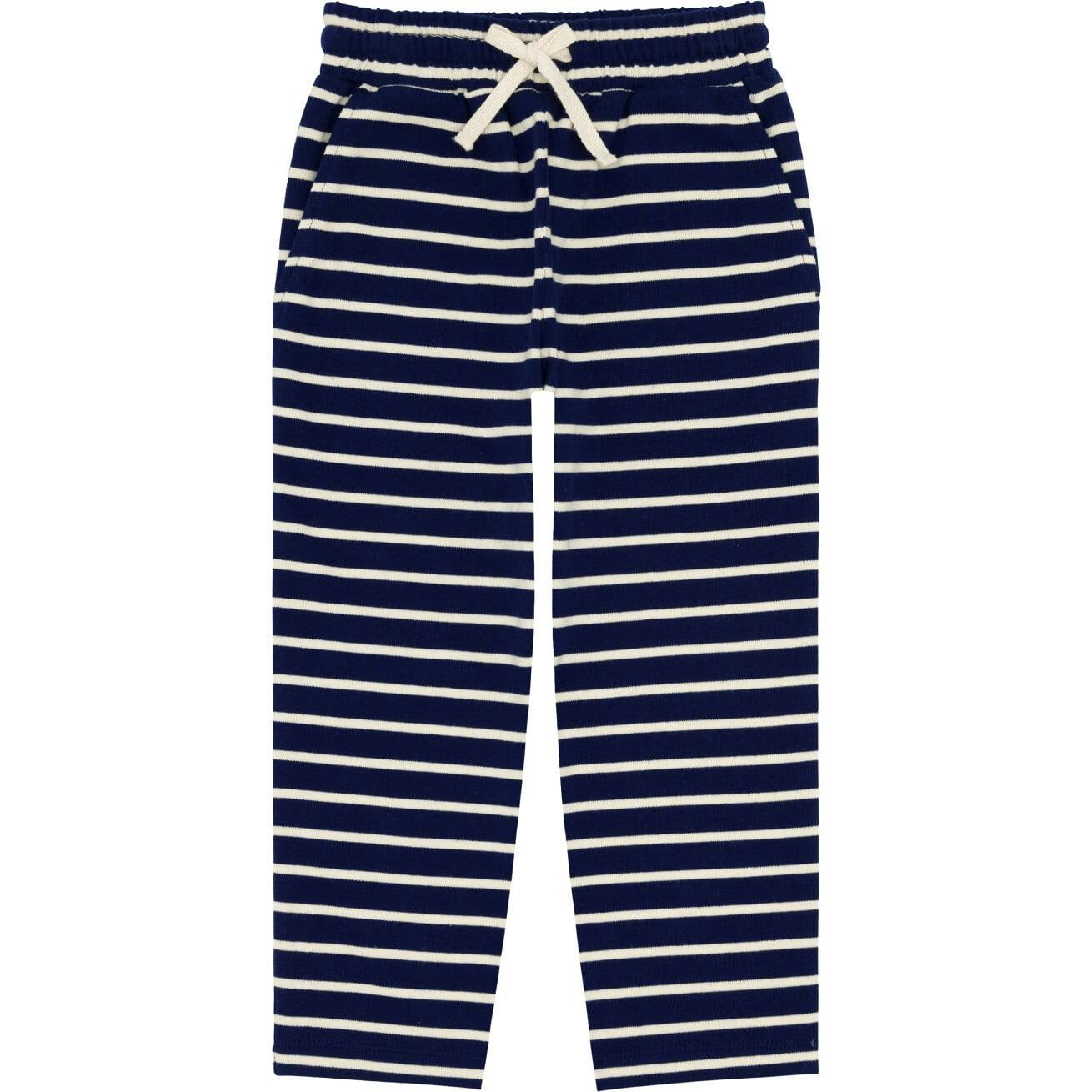 unisex navy stripe pant
