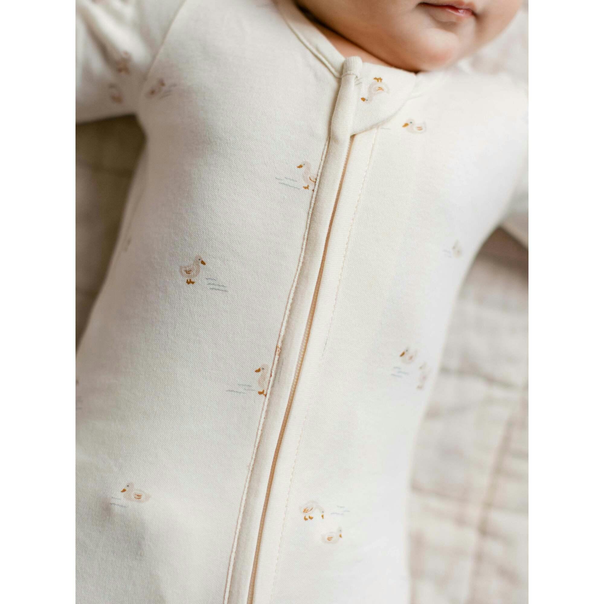 Peyton Zipper Sleeper | Duck / Oat + Chai