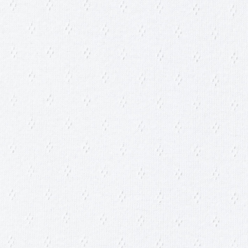 baby white pointelle footie
