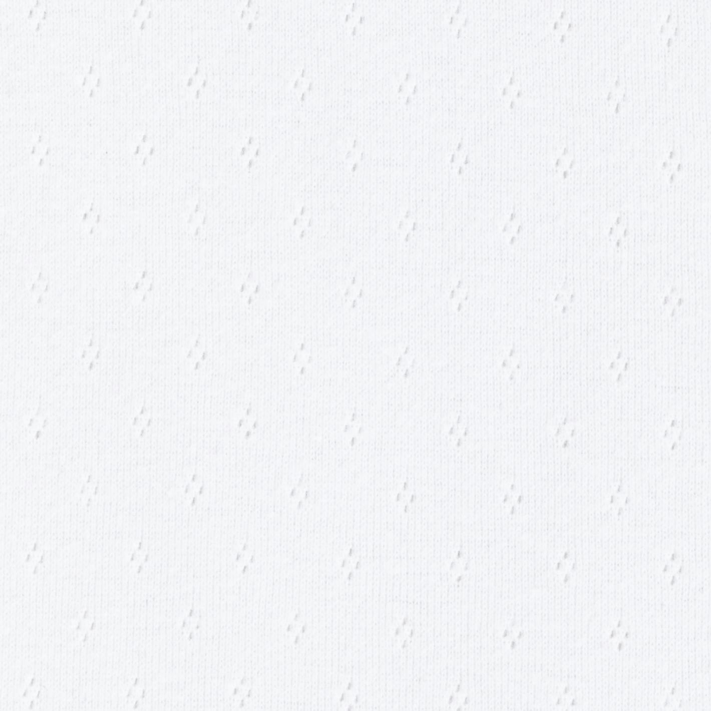 baby white pointelle footie