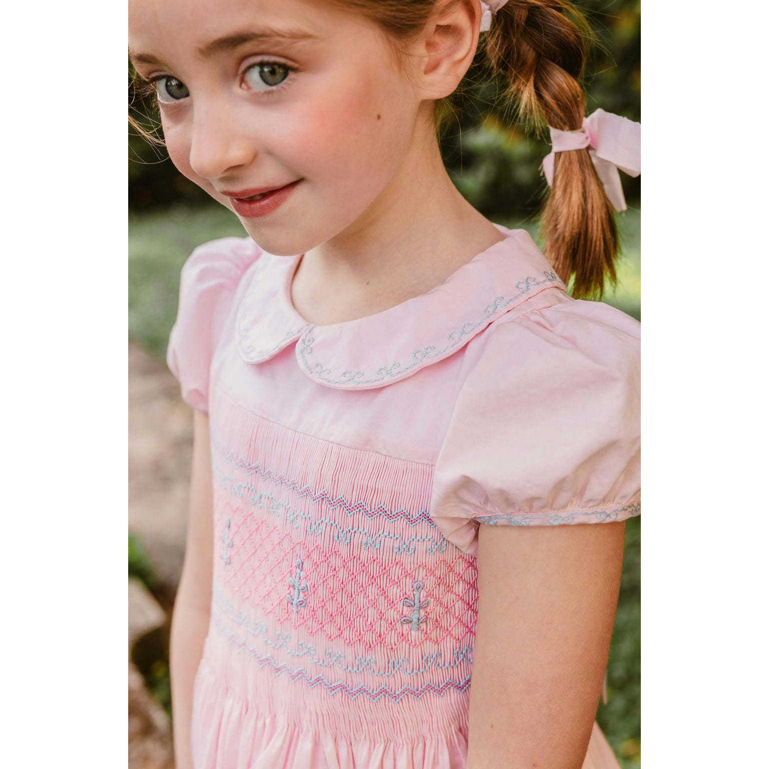 Princess Charlotte Heirloom Pink Smocked Dress
